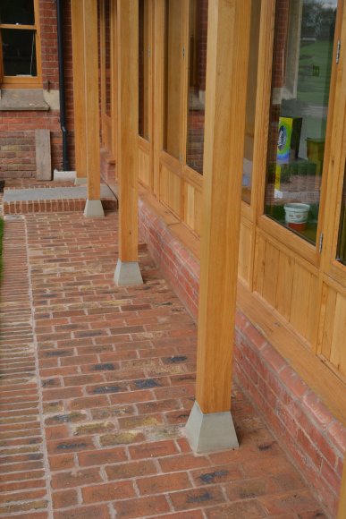 Timber arcade details - Victorian Lodge Extension