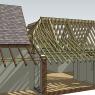 Timber cut roof details - Victorian Lodge Extension